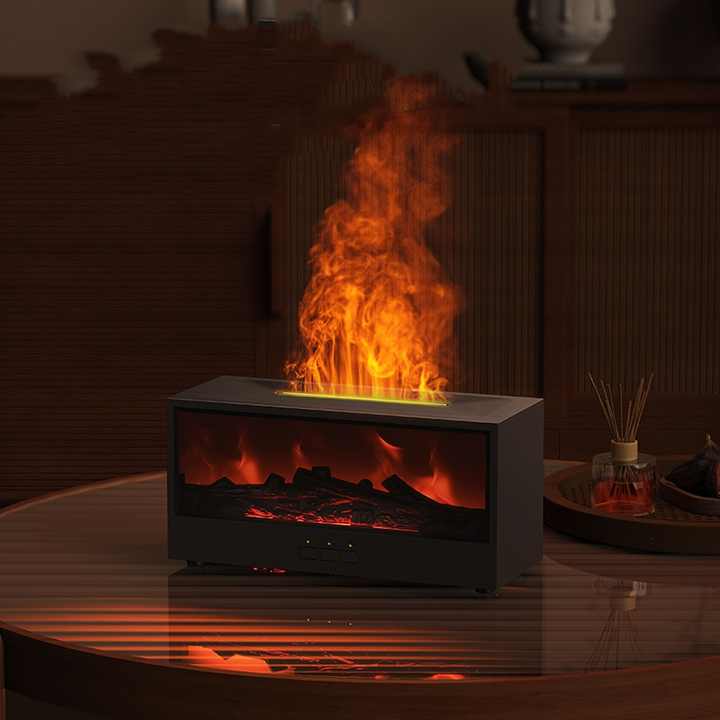 Cheminée diffuseur d'huiles essentielles effet flammes