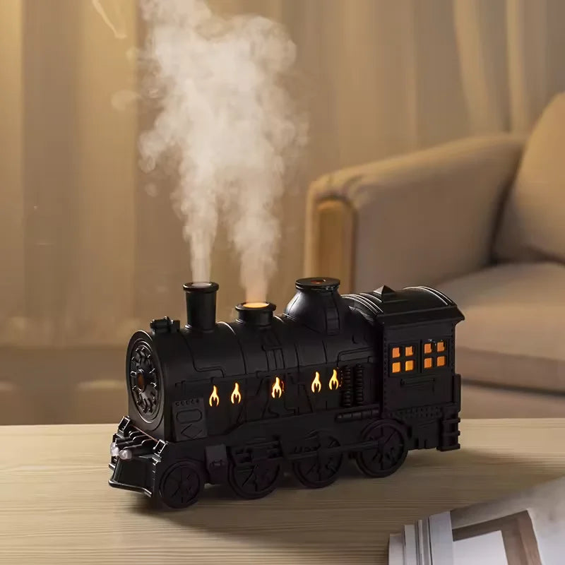 300ml Train Diffusers  Large Room Aromatherapy Diffuser Cool Mist with 2 Light 2 Mist Mode Auto Shut-Off USB Humidifier-0
