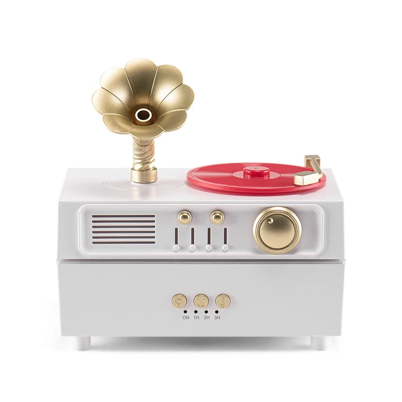 2025 New Design Bluetooth Remote Control Phonograph Ultrasonic Humidifier with 7-Color LED Night Light Aroma Diffuser for Room-9