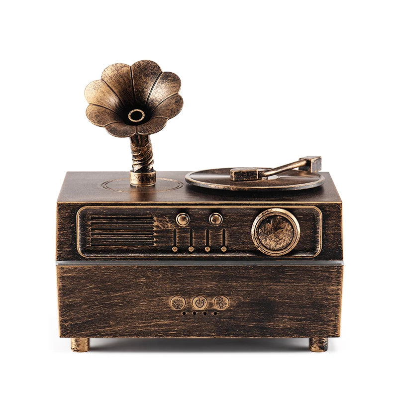 2025 New Design Bluetooth Remote Control Phonograph Ultrasonic Humidifier with 7-Color LED Night Light Aroma Diffuser for Room-7